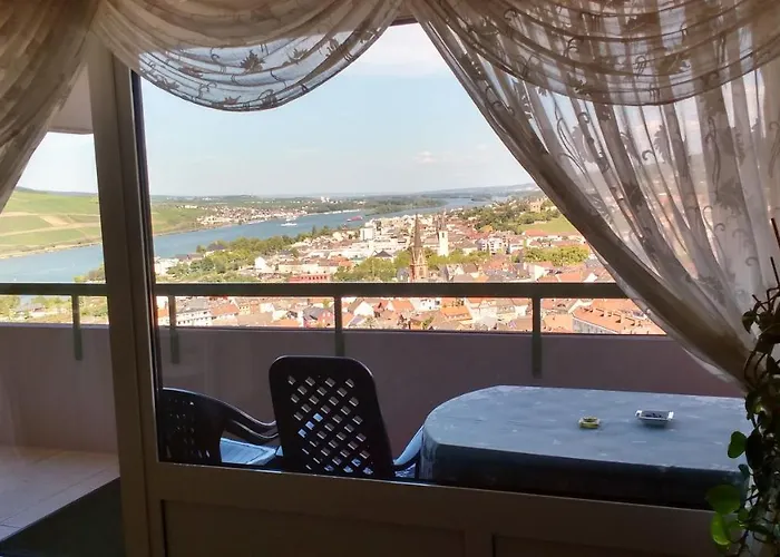 Grosses Panorama 莱茵河畔的宾根